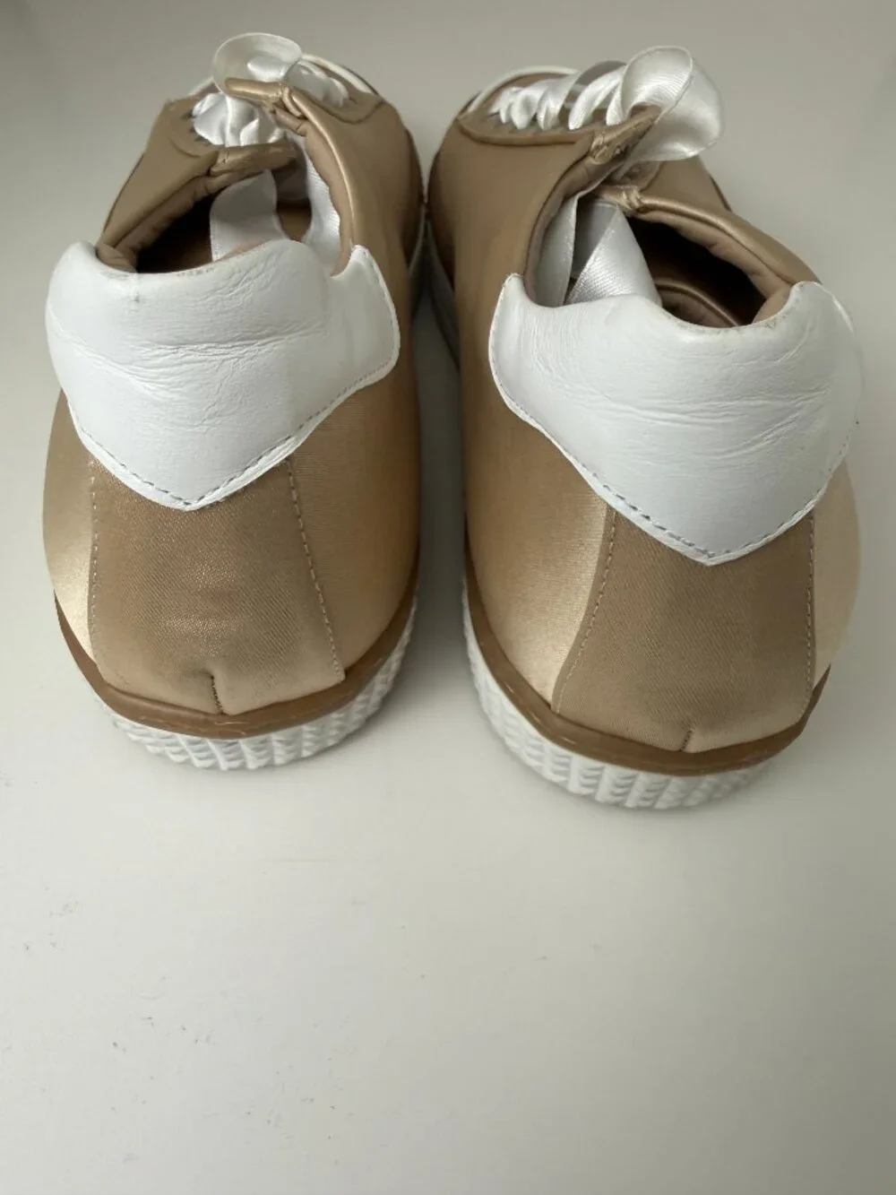 Eleventy Platform Lace Up Sneakers Beige Tan U 37/ US 7 - Picture 5 of 8